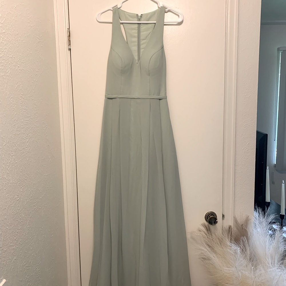 Azazie Dusty Sage Mimi Bridesmaids Dress